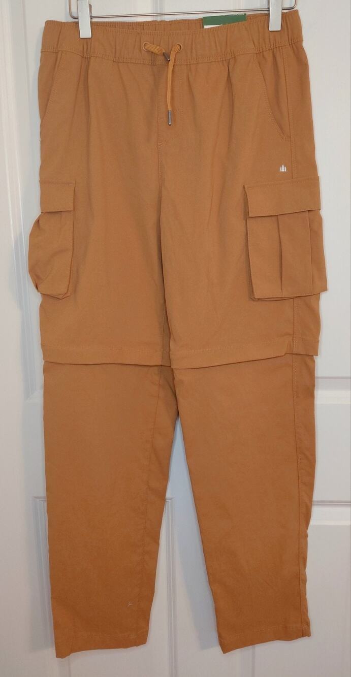 Lake & Trail Youth XL 14/16 Convertible Zip-Off Cargo Pants Rust Hiking NWT